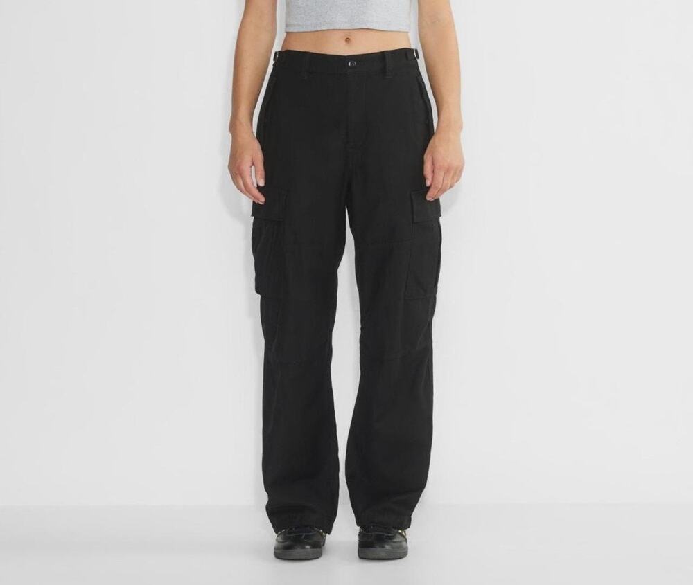 Aritzia Tna Supply Black Baggy Parachute Utility Toggle Cargo Pants Size 00